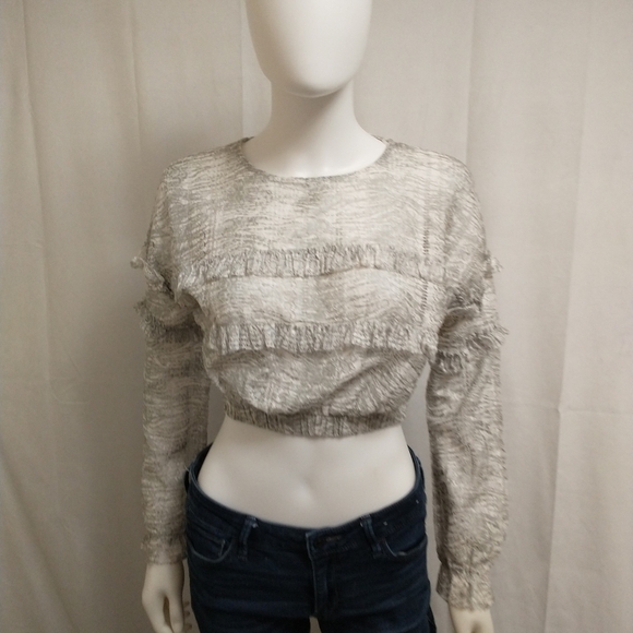 Zara Grey Crop Top - Picture 1 of 13